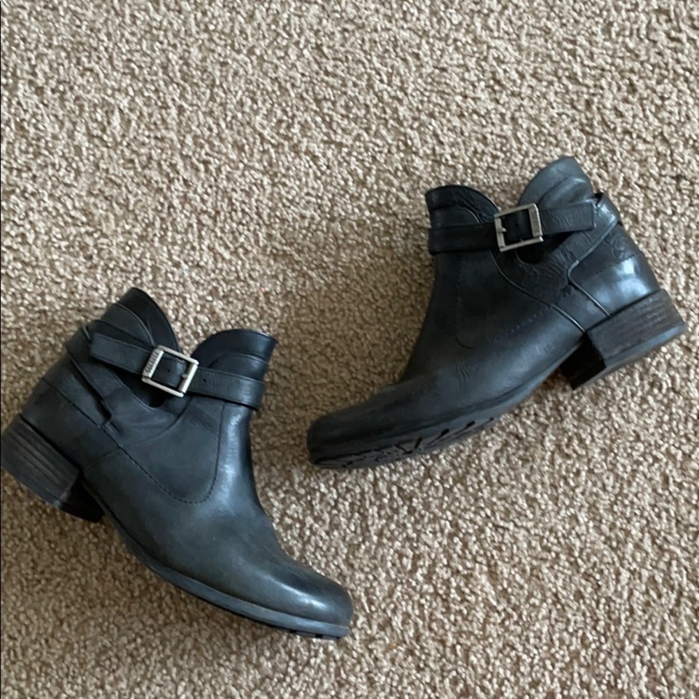 John Fluevog Ankle Moto Boots Leather